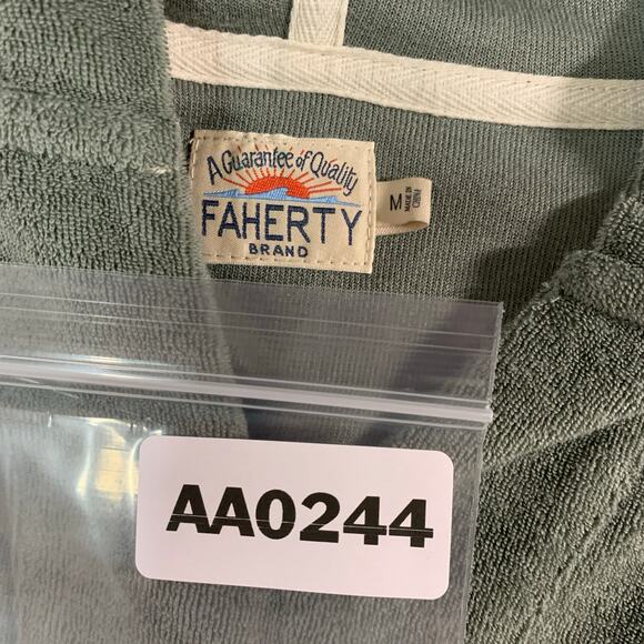 Faherty M Mens Cabana Baja Hoodie In Green Pull Over Fleece - Picture 4 of 10